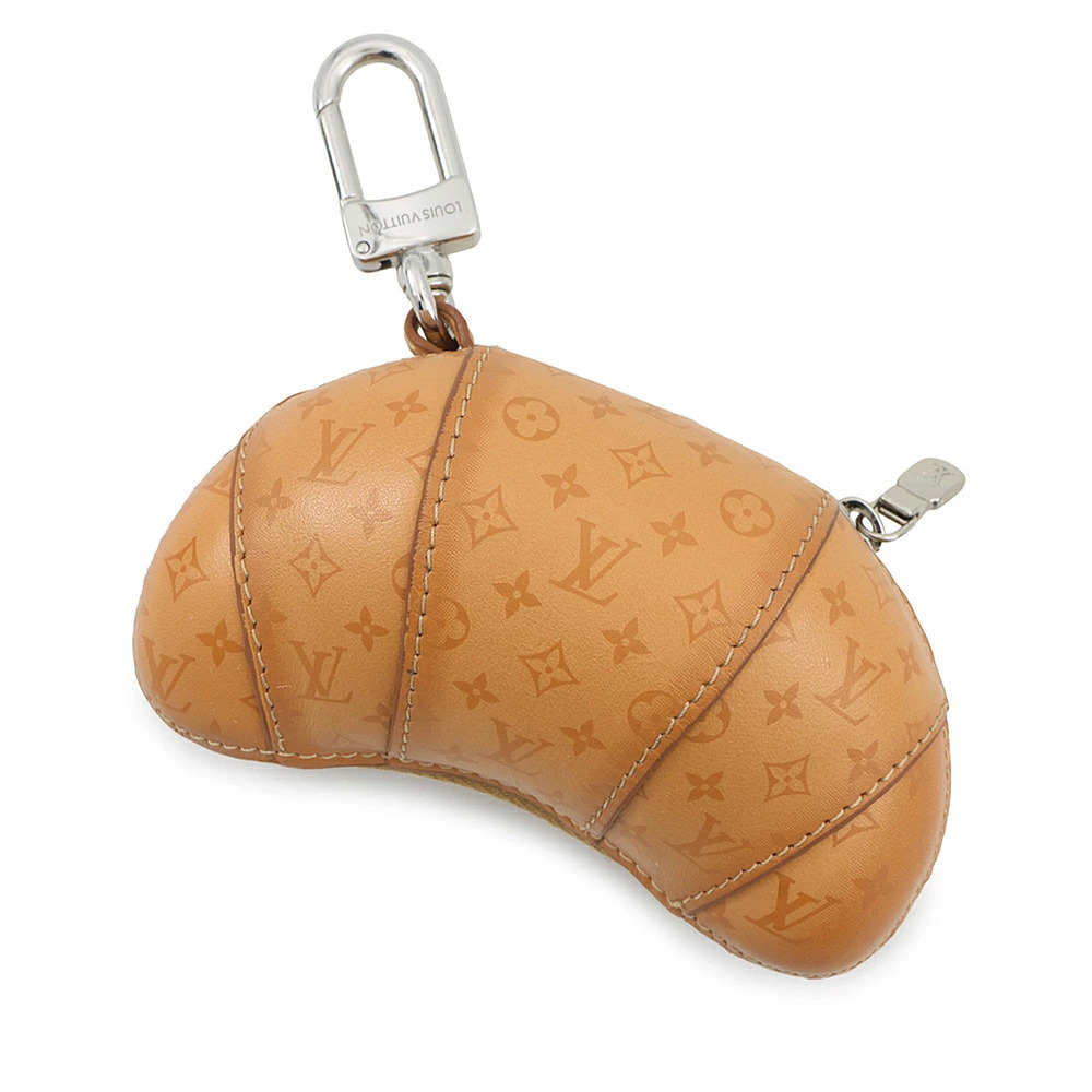 Louis Vuitton Monogram Pouch Clutch Keychain LV Croissant Bag Charm